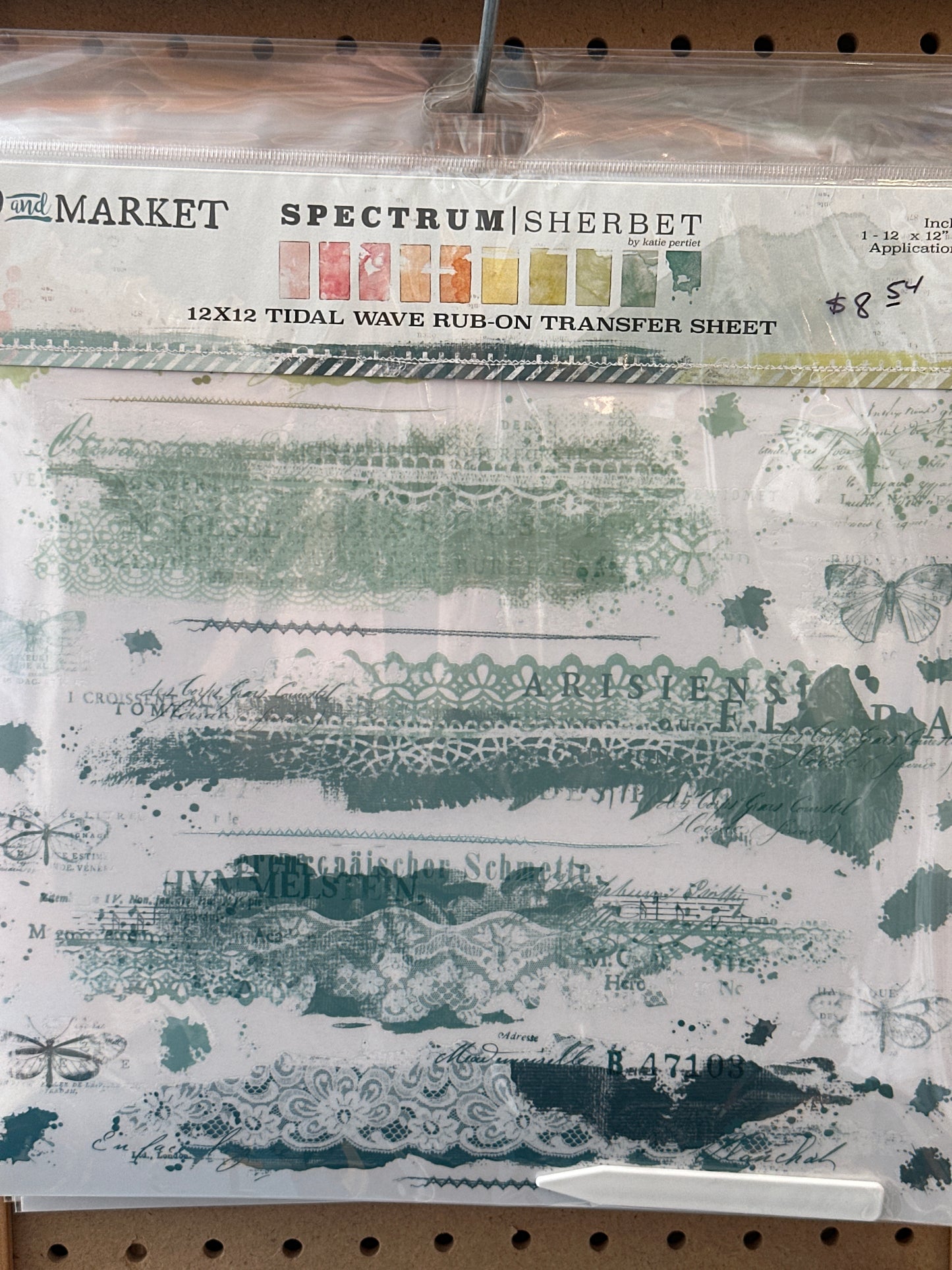 12 x 12 Rub-On Transfer Sheet